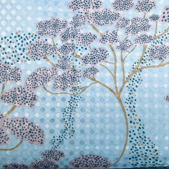 🧡🧡🧡 Tranquil Peach Floral Shower Curtain 🧡🧡🧡 - Picture 4 of 8